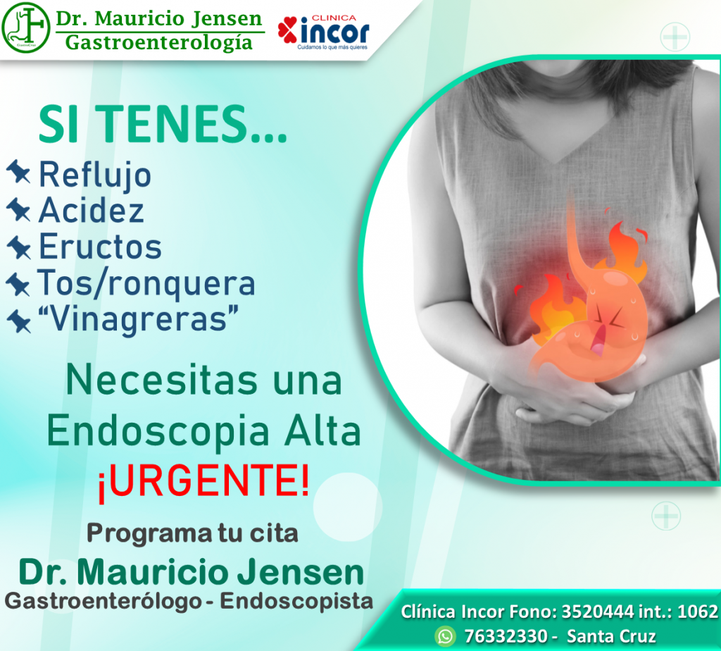 Síntomas para realizarse una endoscopía Alta Dr. Mauricio Jensen
